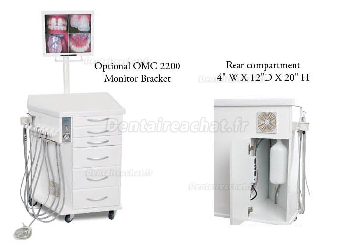 TPC OMC2375CV-SL/ OMC2375CV Unité mobile (cart) dentiste autonome de livraison tout-en-un